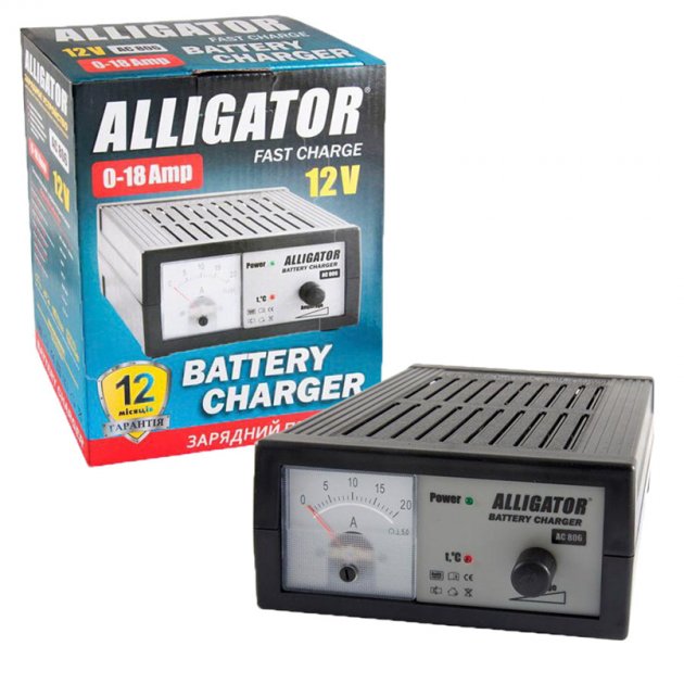 Зарядний пристрій для акумулятора ALLIGATOR 12V AC806 18A
