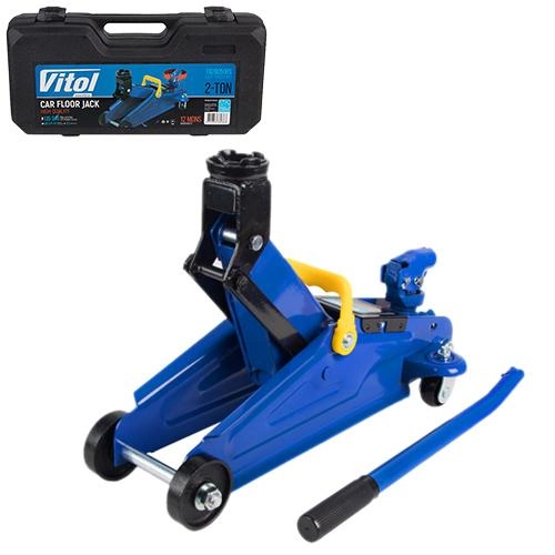 Домкрат гідравлічний Vitol 2 т (ДП-135340К) з поворот. ручкою (135-340)