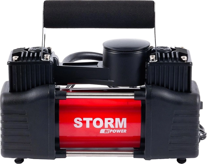 Автокомпресор Storm Bi-Power двопоршневий із затискачами АКБ 10 Атм 85 л/хв 360 Вт (20400) - Зображення 3