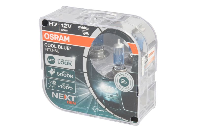 Автолампа галогенна Osram Cool Blue Intense (Next Gen) H7 55 Вт 2 шт.(OS 64210CBN-HCB) +100% 5000К - Зображення 7