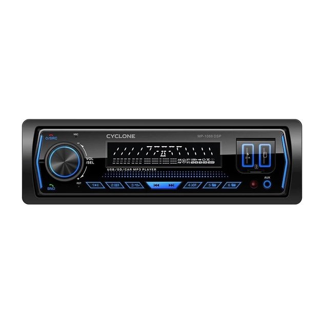 Автомагнітола 1DIN Cyclone MP-1088 DSP Mp3 BT - Зображення 2