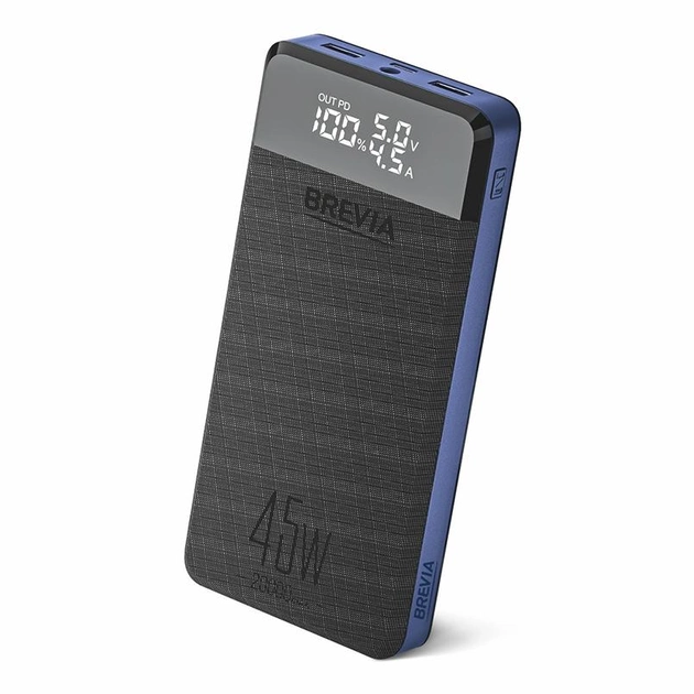 Універсальна мобільна батарея Brevia 20000mAh 45W Li-Pol, LCD - Зображення 2