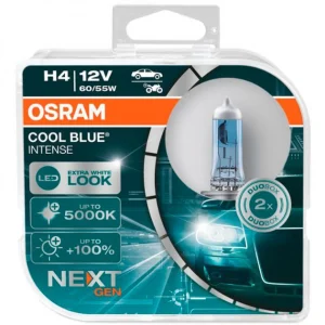 Галогенні лампи H4 OSRAM COOL BLUE 60/55W 12V +100% 5000К