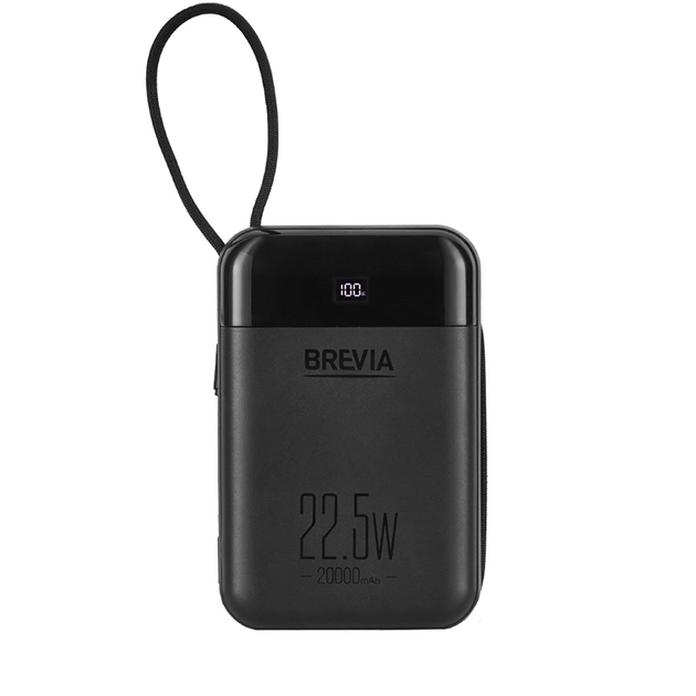 Універсальна мобільна батарея Brevia 20000mAh 22.5W Type-C+Lightning Cable, Li-Pol, LCD - Зображення 2