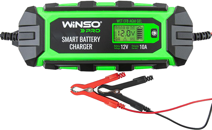 Зарядний пристрій АКБ Winso Pro LCD 10 A 12 В 4-200 А/год - Зображення 3