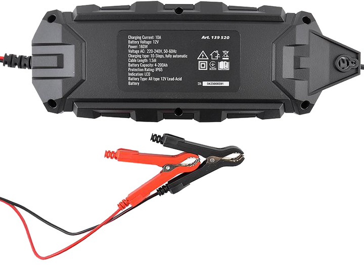 Зарядний пристрій АКБ Winso Pro LCD 10 A 12 В 4-200 А/год - Зображення 4