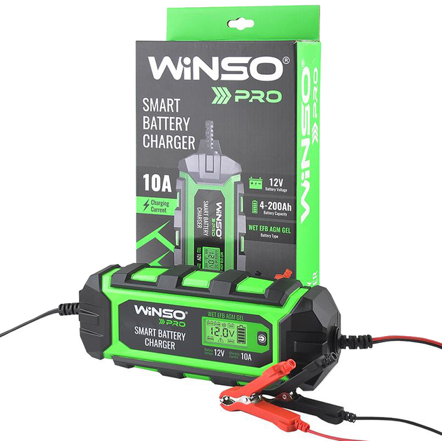 Зарядний пристрій АКБ Winso Pro LCD 10 A 12 В 4-200 А/год