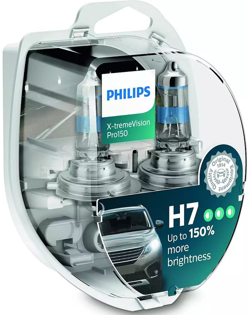 Автолампи Philips H7 X-tremeVision Pro150 + 150% 2 шт. (12972XVPS2)