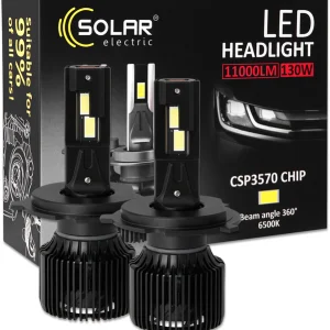 Автолампи Solar Electric LED H4 12/24 В 130 Вт 11000 лм 6500K CSP3570 2 шт (8704S2)