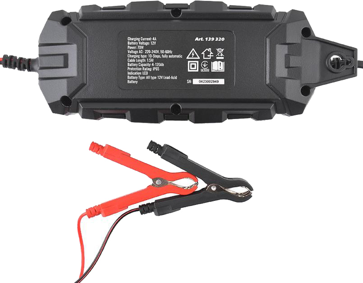Зарядний пристрій АКБ Winso Pro LCD 4 A 12 В 4-120 А/год - Зображення 4