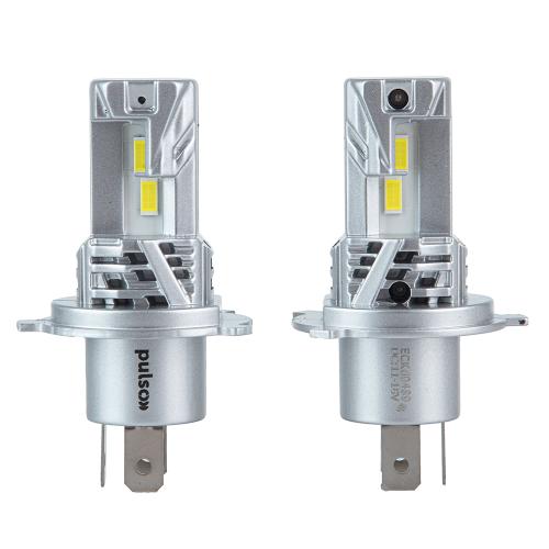 Лампи PULSO M6-H4/LED-chips 7535/9-18v/2x28w/6000Lm/6500K - Зображення 2