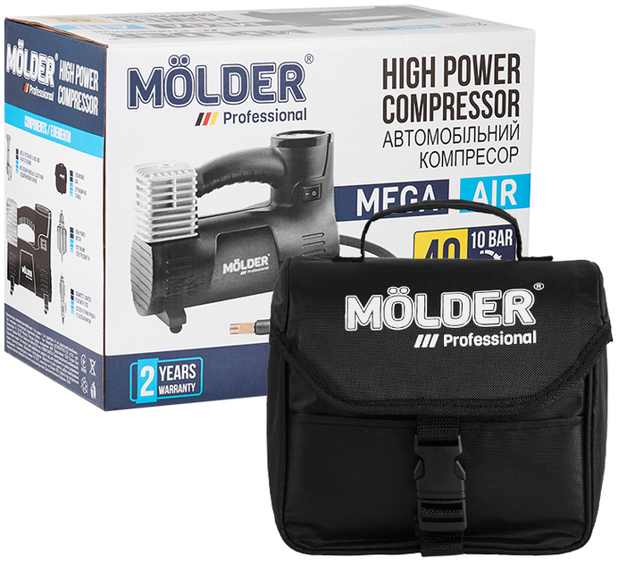 Автомобільний компресор Molder Mega air 12 В 10 Атм 40 л/хв (MA25120) - Зображення 7