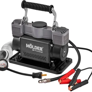 Компресор автомобільний Molder Turbo Air 12В, 10 Атм, 90 л/хв із зажимами АКБ MA25300