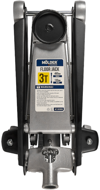 Домкрат гідравлічний підкатний Molder професійний 3 т 130-490 мм (MA30030) - Зображення 3