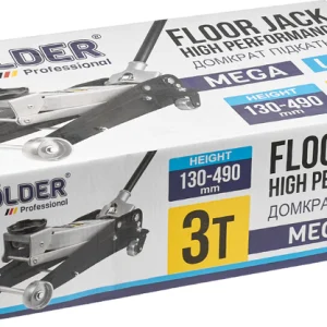 Домкрат гідравлічний підкатний Molder професійний 3 т 130-490 мм (MA30030)