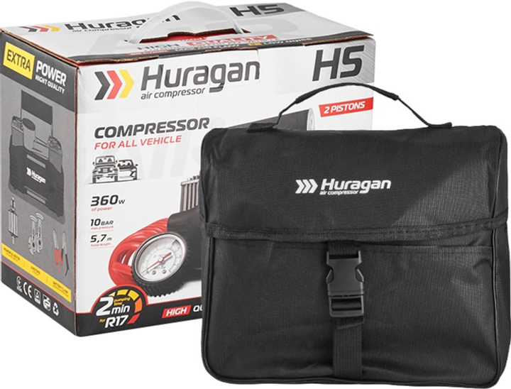 Компресор автомобільний Huragan 12В, 7 Атм, 85 л/хв H0500 - Зображення 7