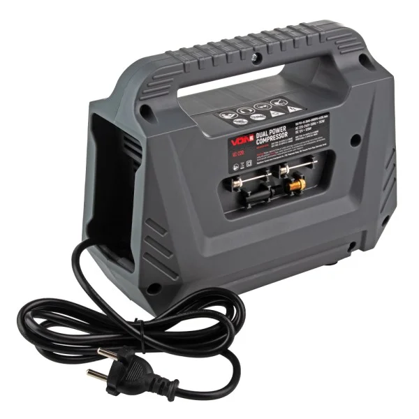 Компресор VOIN VC-220 12V, 220V 150psi 10А 25л Автостоп - Зображення 2