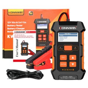 Зарядний пристрій з функцією теcтера акумуляторних батарей Konnwei KW520 (12V 10А / 24V 5А, 4-150Ah)