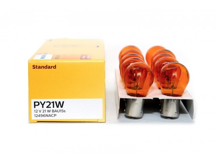 Лампа розжарювання для поворотників PHILIPS 12496NACP PY21W 12V 21W BAU15s Amber
