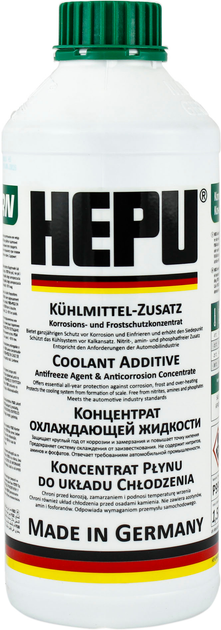 Рідина охолоджуюча HEPU концентрат Antifreeze G11 зелена 1.5 л (P999-GRN)