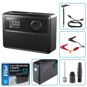 Компресор і пусковий пристрій "ViTOL" K-25 4in1/14.8V/22.2wh/6000mAh 4 в 1