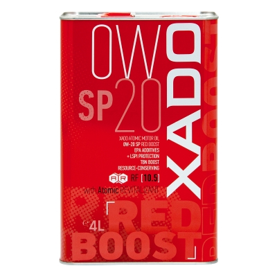 Моторна олива XADO Atomic Oil 0W-20 SP RED BOOST синтетична 4л.