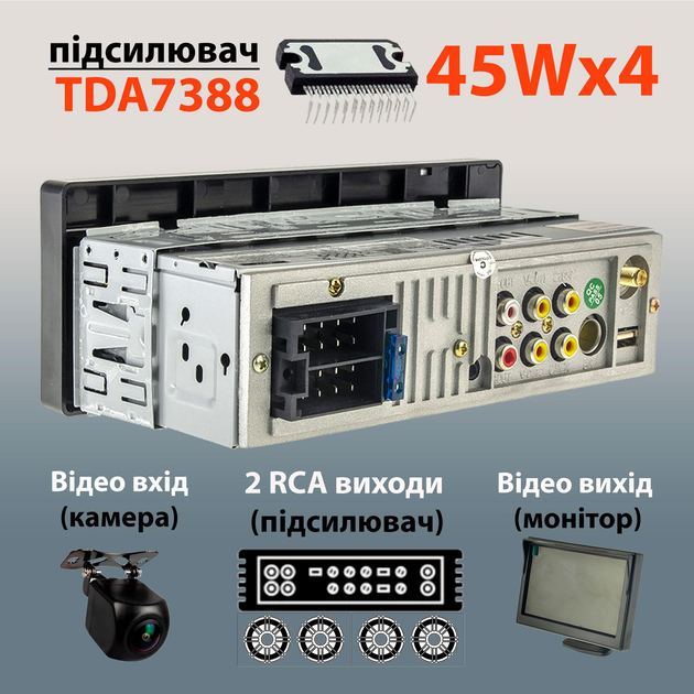 Автомагнітола 1 din з екраном Cyclone MP-5004 - Зображення 7