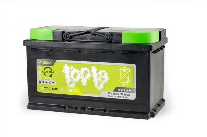 Автомобільний акумулятор Topla AGM Stop & Go 114080 80Ah 800A R+