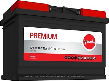 Акумулятор Vesna Premium 78 Euro (- +)