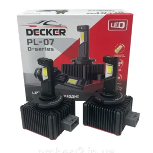 Світлодіодні LED лампи D1S Decker PL-07 6000K 60W 12-24V 12000lm canbus