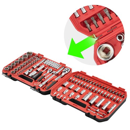 INTERTOOL ET-9108 Набір інструментів 1/2" & 1/4" 110од (ET-6108SP) - Зображення 10
