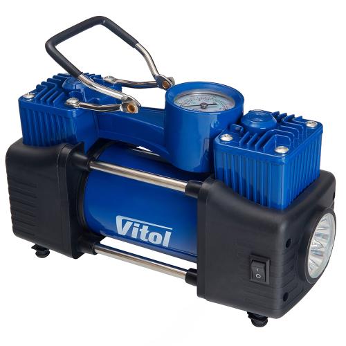 Компресор "ViTOL" K-74 150psi/15Amp /85л/2 циліндра /шланг 3,0м/прикур. +перехідник - Зображення 7