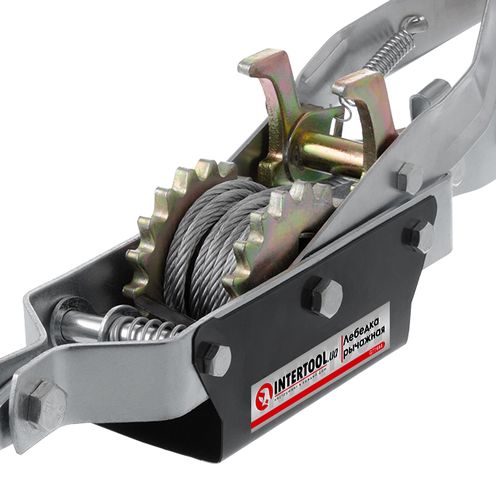 INTERTOOL GT1444 Лебідка важільна, тягове зусилля 4 т, трос 2,50 м × 5,5 мм, робоча довжина троса 1,2 м - Зображення 4