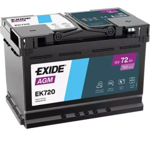 Автомобільний акумулятор EXIDE Start-Stop AGM (EK720) 72Аh 760A R+ (L3)